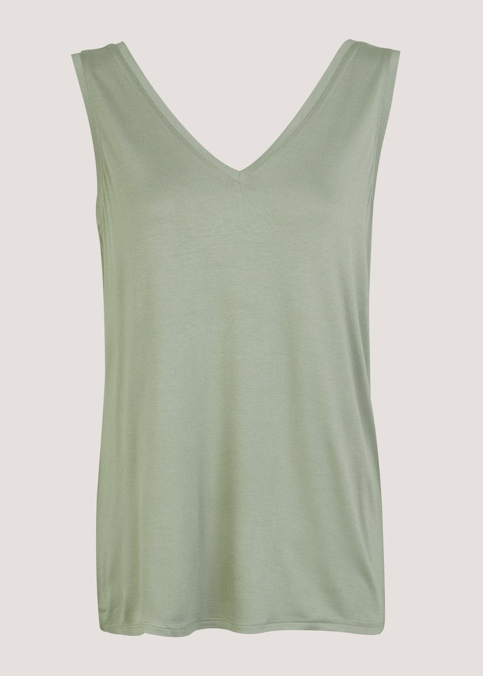 Green V-Neck Vest Top