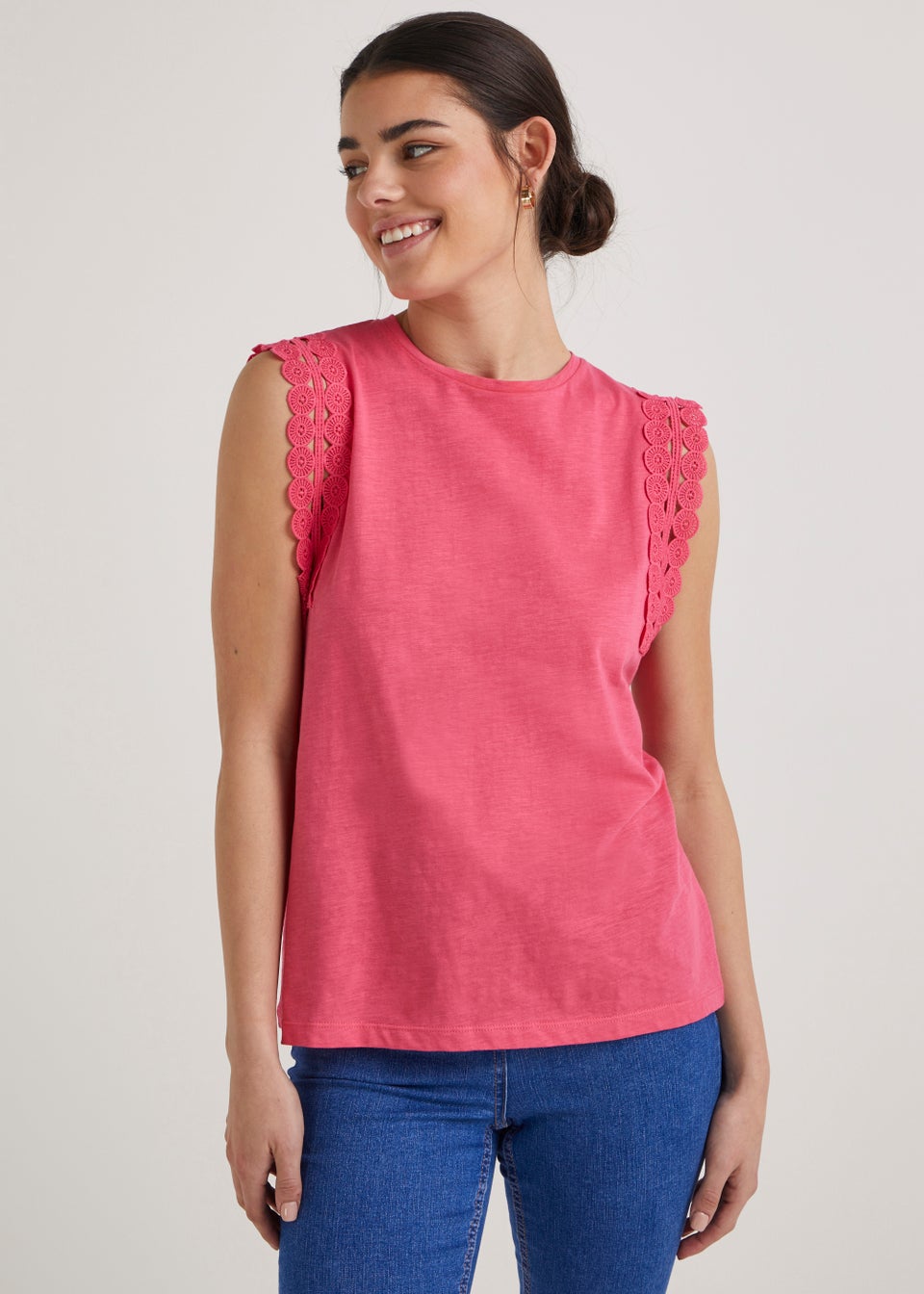 Coral Lace Vest Top - Matalan