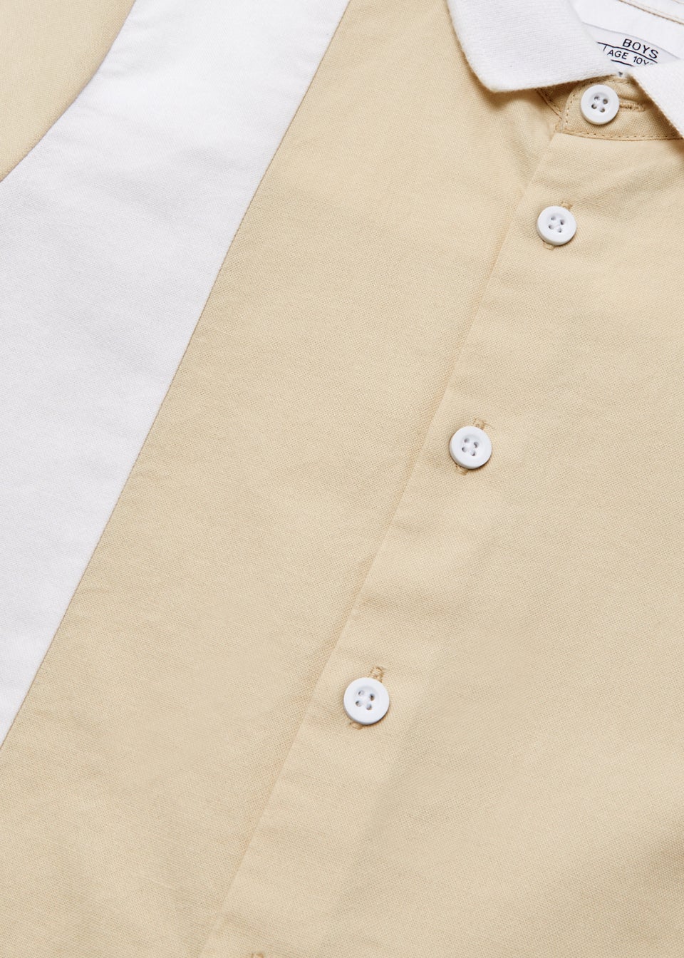 Boys Beige Woven Shirt & Shorts Co-Ord Set (4-12yrs)