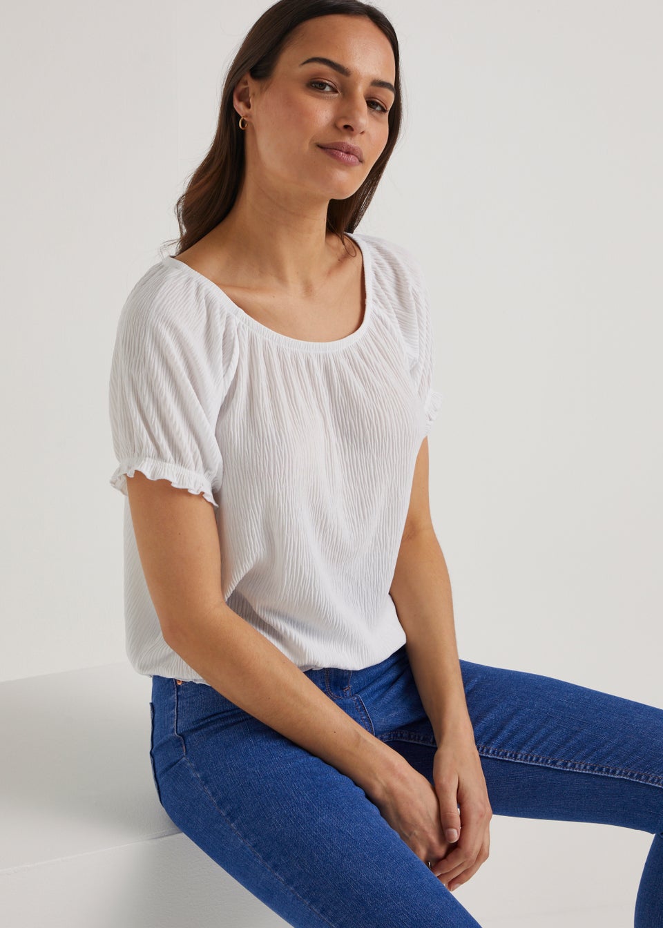 madewell texture and thread peasant top