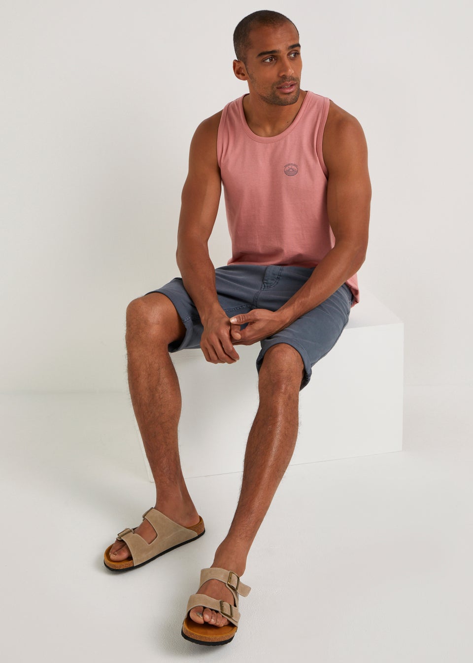 Pink Jersey Ringer Vest Top