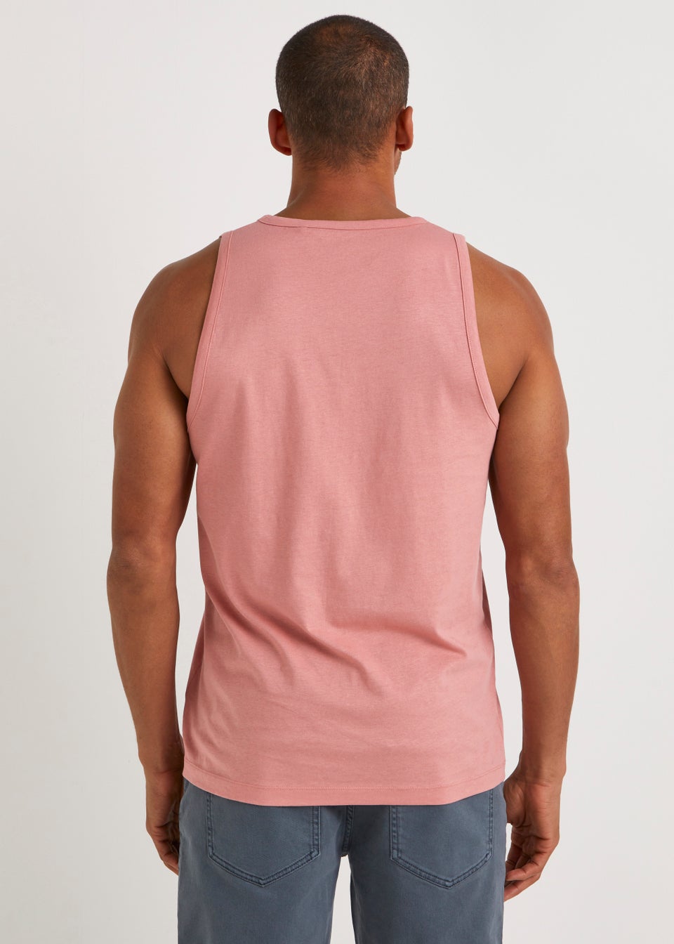 Pink Jersey Ringer Vest Top