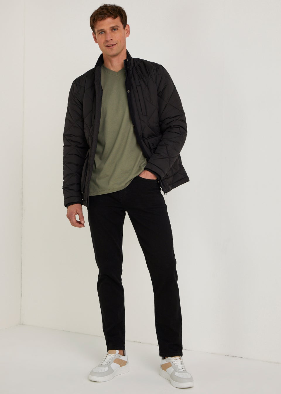 Green Essential V-Neck T-Shirt