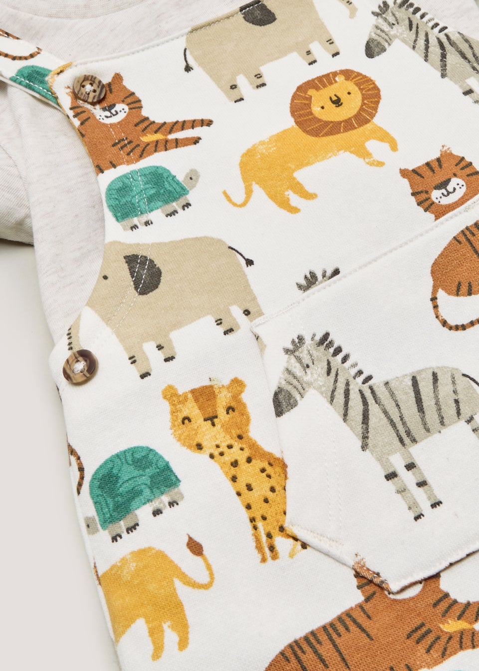 Baby Safari Dungarees & T-Shirt Set (Newborn-23mths)