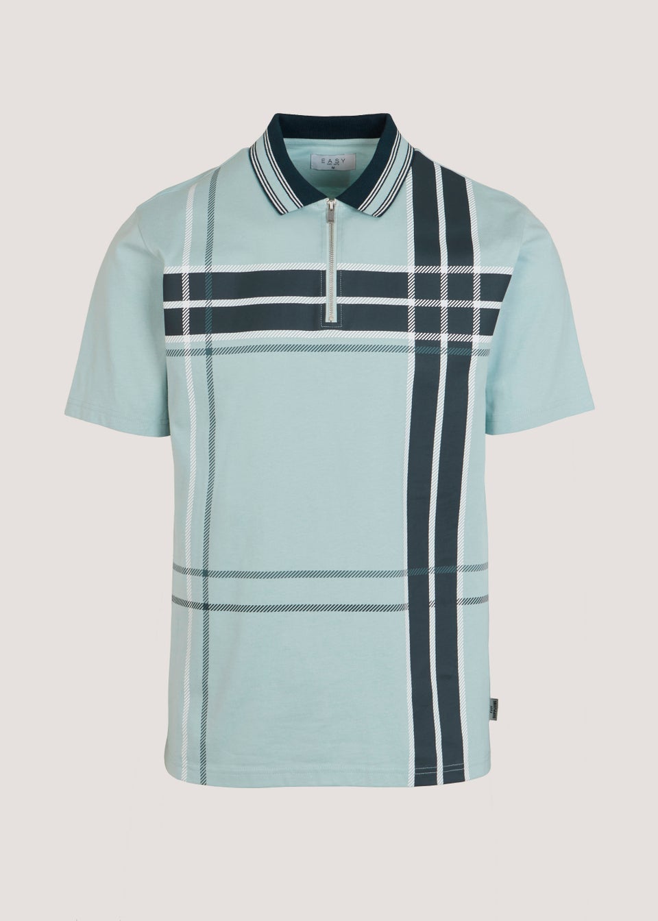 Light Blue Check Polo Shirt