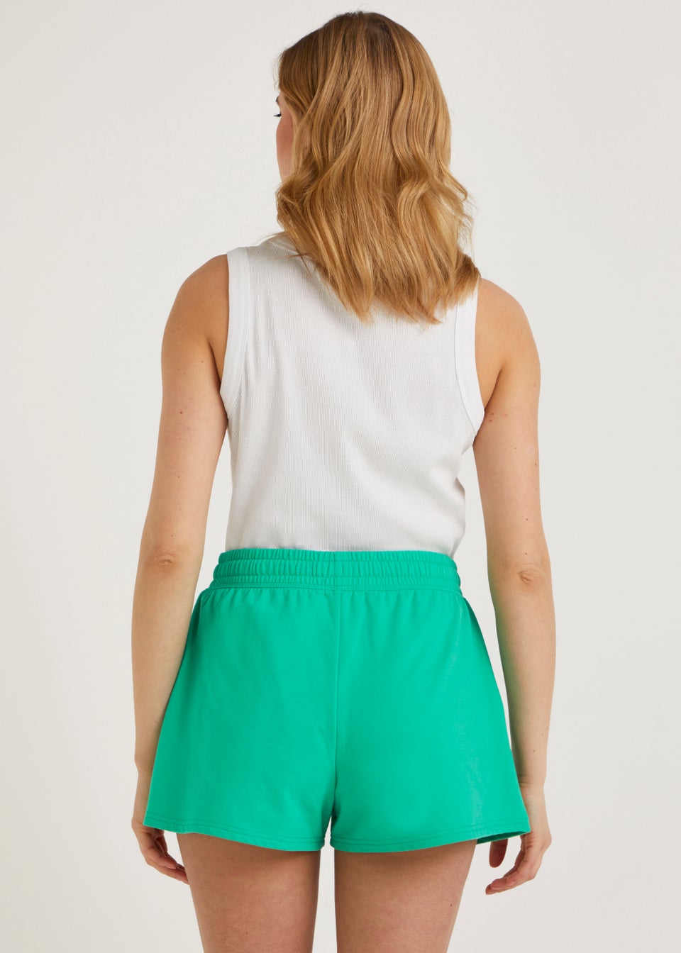 Green Tie Waisted Shorts