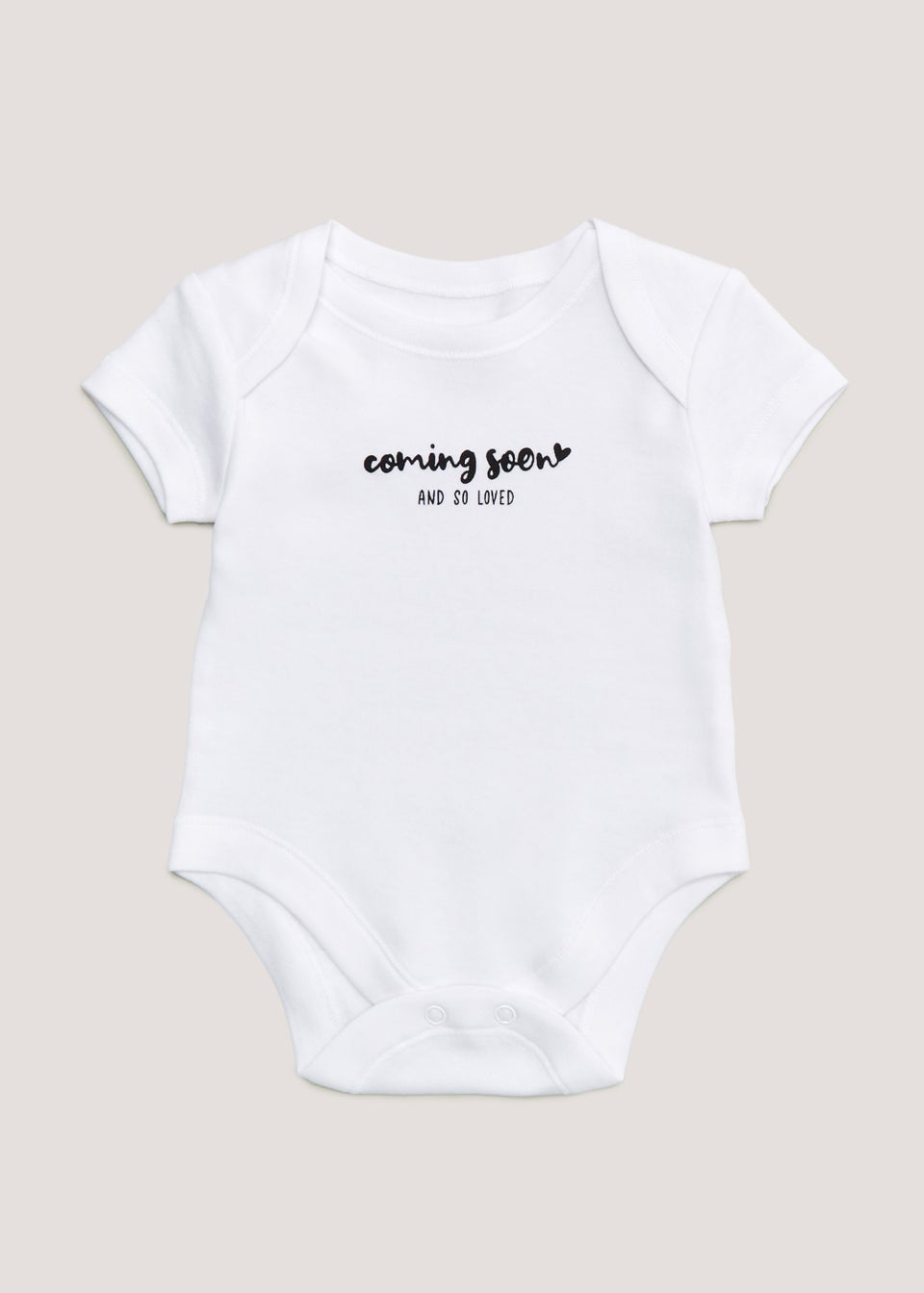 Baby White Coming Soon Bodysuit (Newborn-3mths)