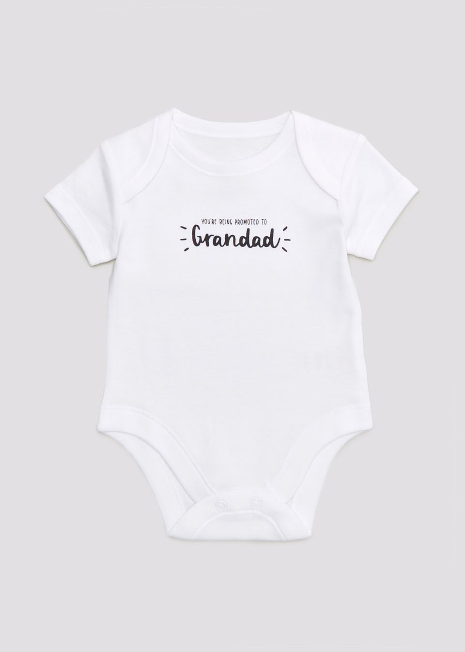Baby White Grandad Announcement Bodysuit (Newborn-3mths)