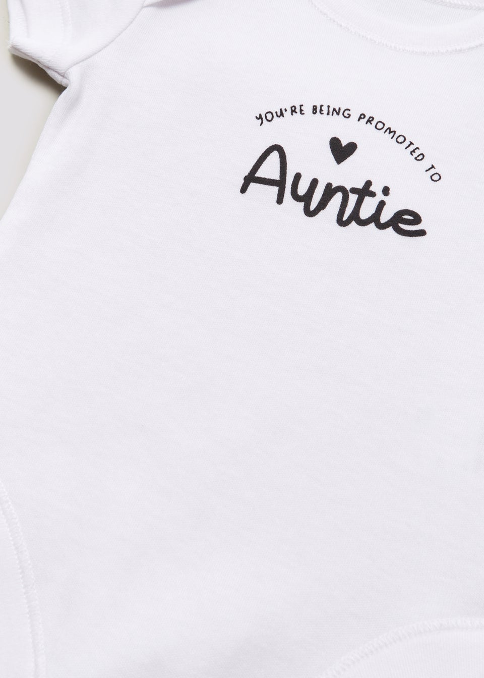 Baby White Auntie Announcement Bodysuit (Newborn-3mths)