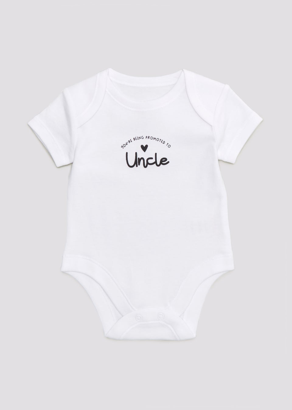 Baby White Uncle Announcement Bodysuit (Newborn-3mths)