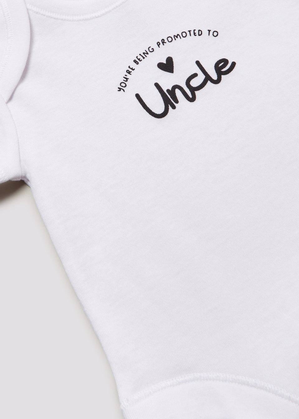 Baby White Uncle Announcement Bodysuit (Newborn-3mths)