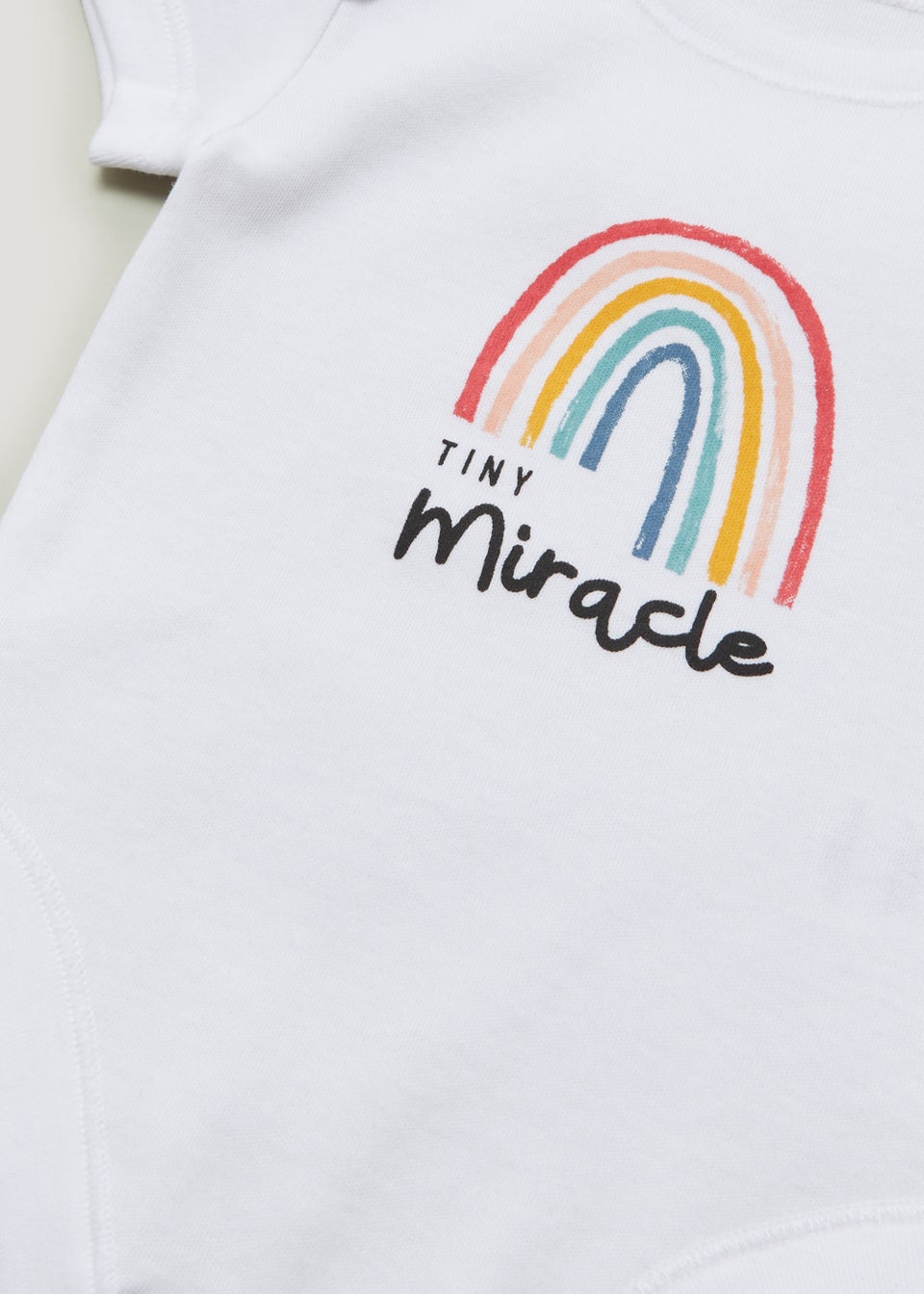 Baby White Tiny Miracle Bodysuit (Newborn-3mths)