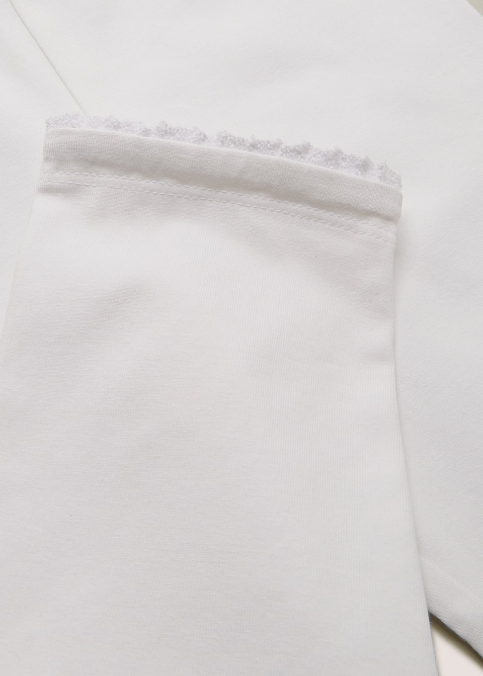 Girls White Lace Trim Leggings (4-13yrs)