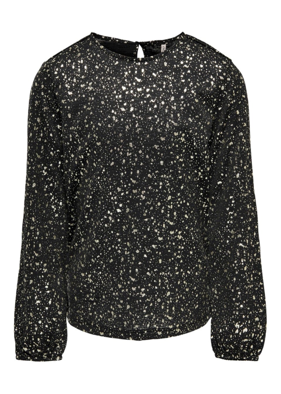 ONLY Kids Black & Gold Co-Ord Top (5-14yrs)