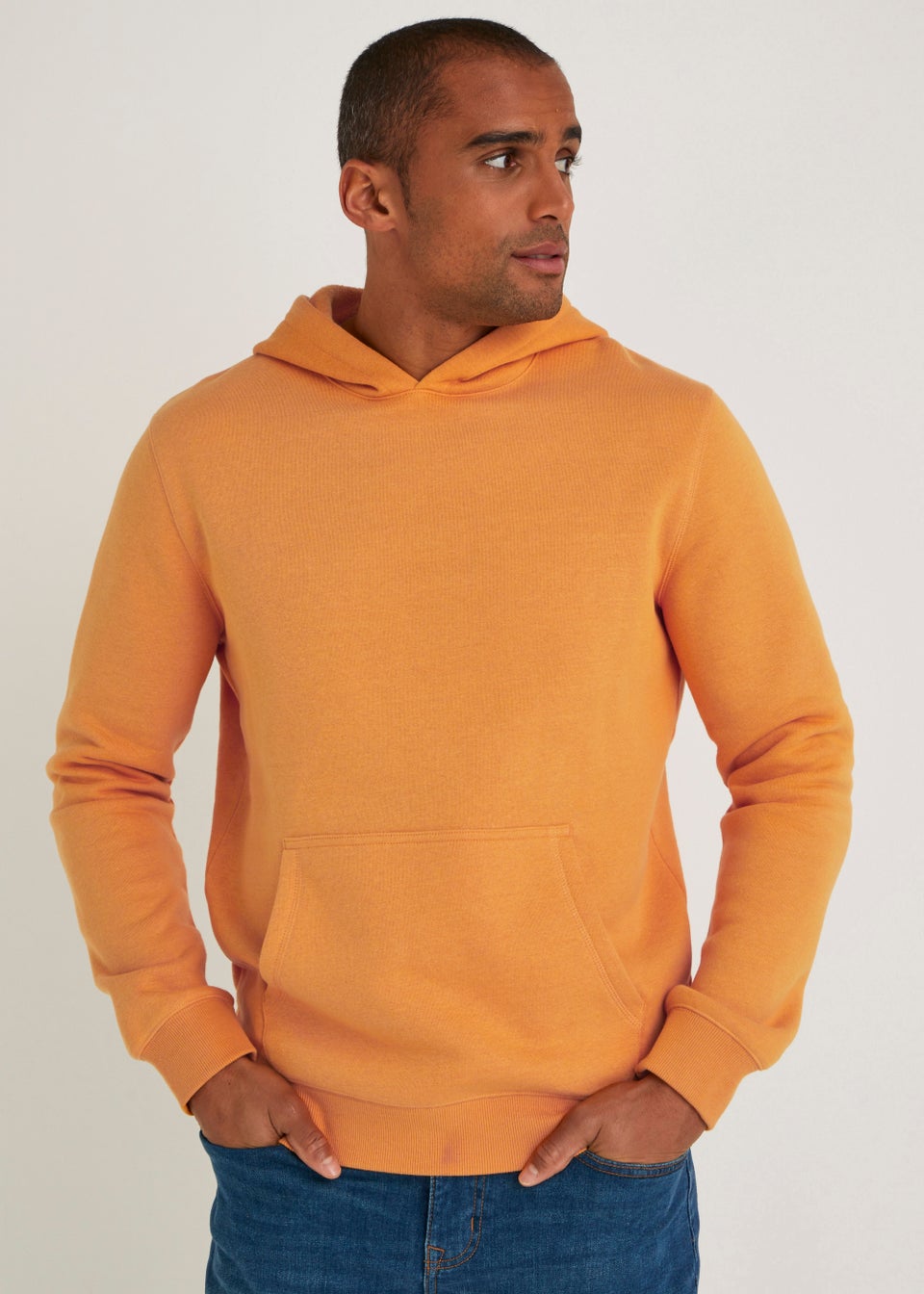 Plain orange hoodie mens best sale