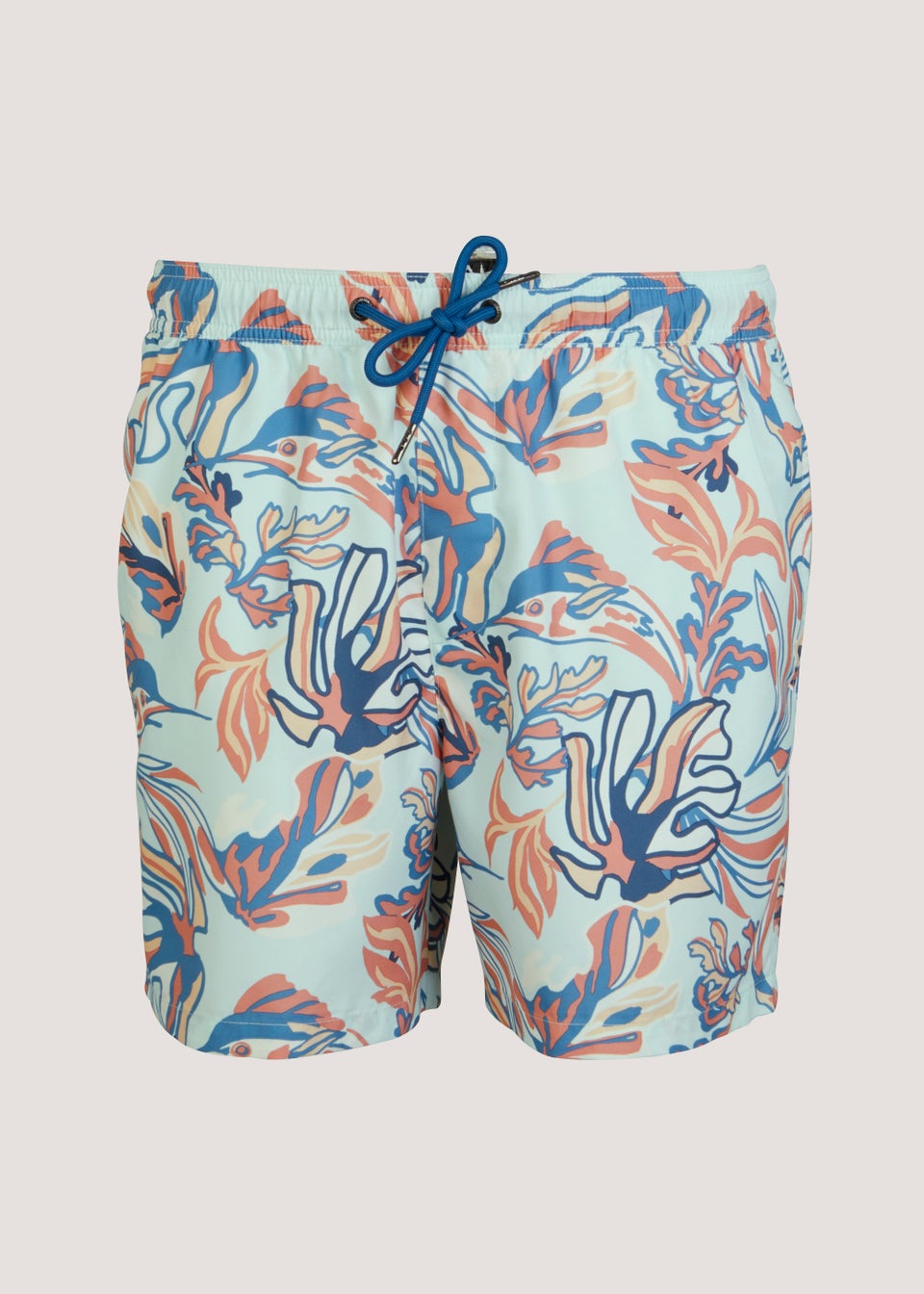 Blue Marine Print Swim Shorts