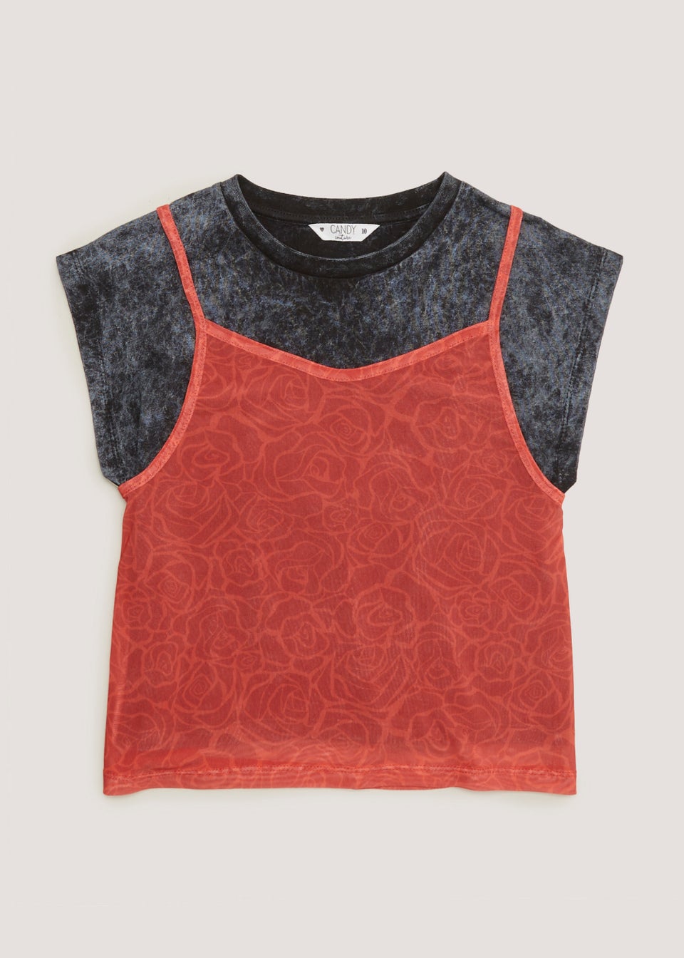 Girls Candy Couture 2 in 1 Lace Crop Top