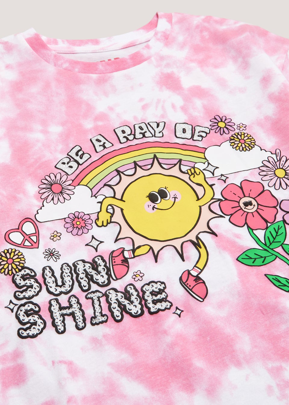 Girls Pink Tie Dye T Shirt 4 13yrs Matalan