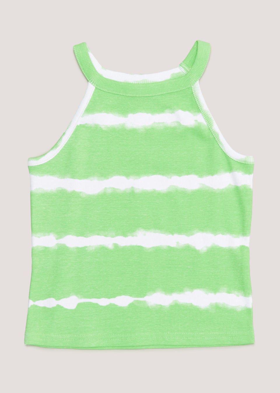 Girls Green Tie Dye Ribbed Vest Top (4-13yrs) - Matalan
