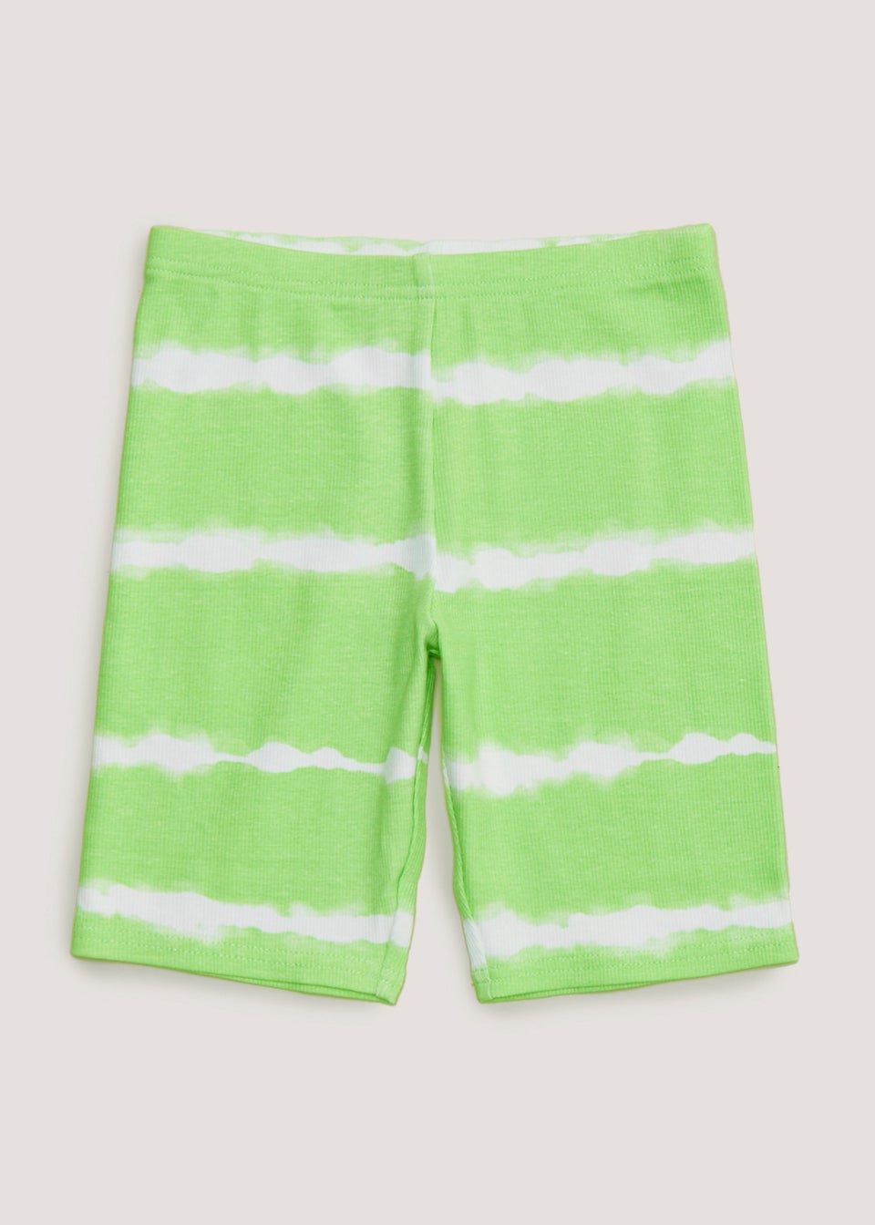 Girls Green Tie Dye Cycling Shorts (4-13yrs)