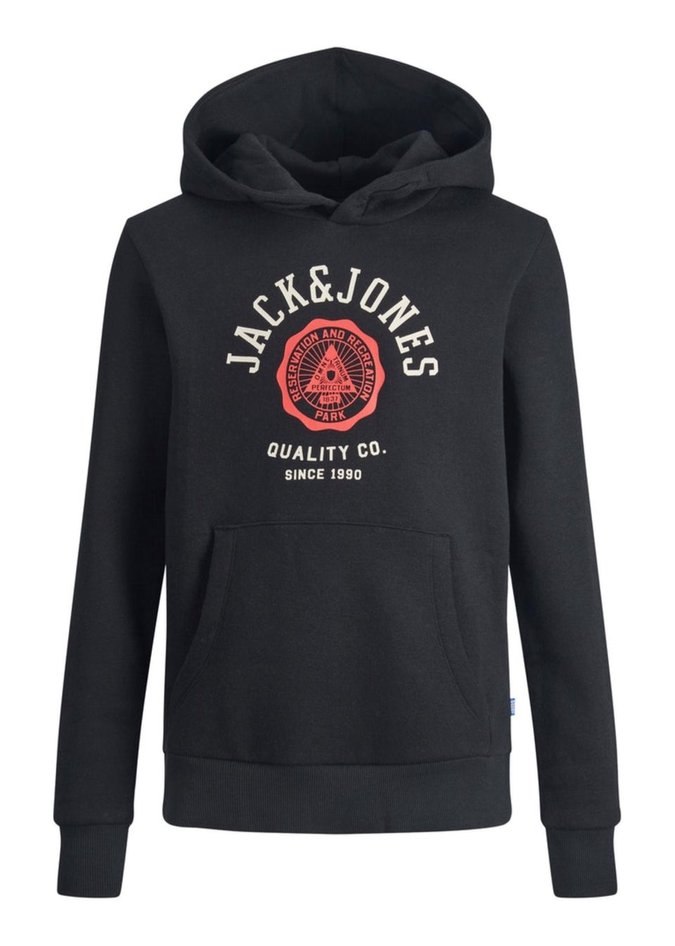 Jack & Jones Junior Black Logo Hoodie (8-16yrs)