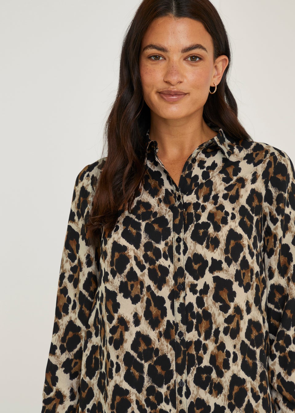 Brown Animal Print Shirt