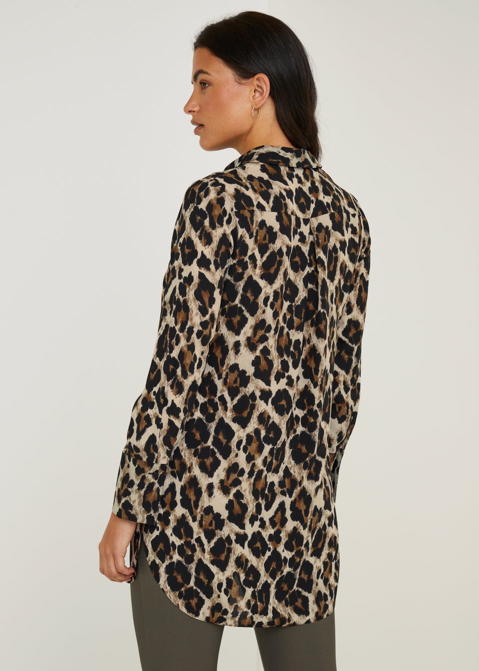 Brown Animal Print Shirt