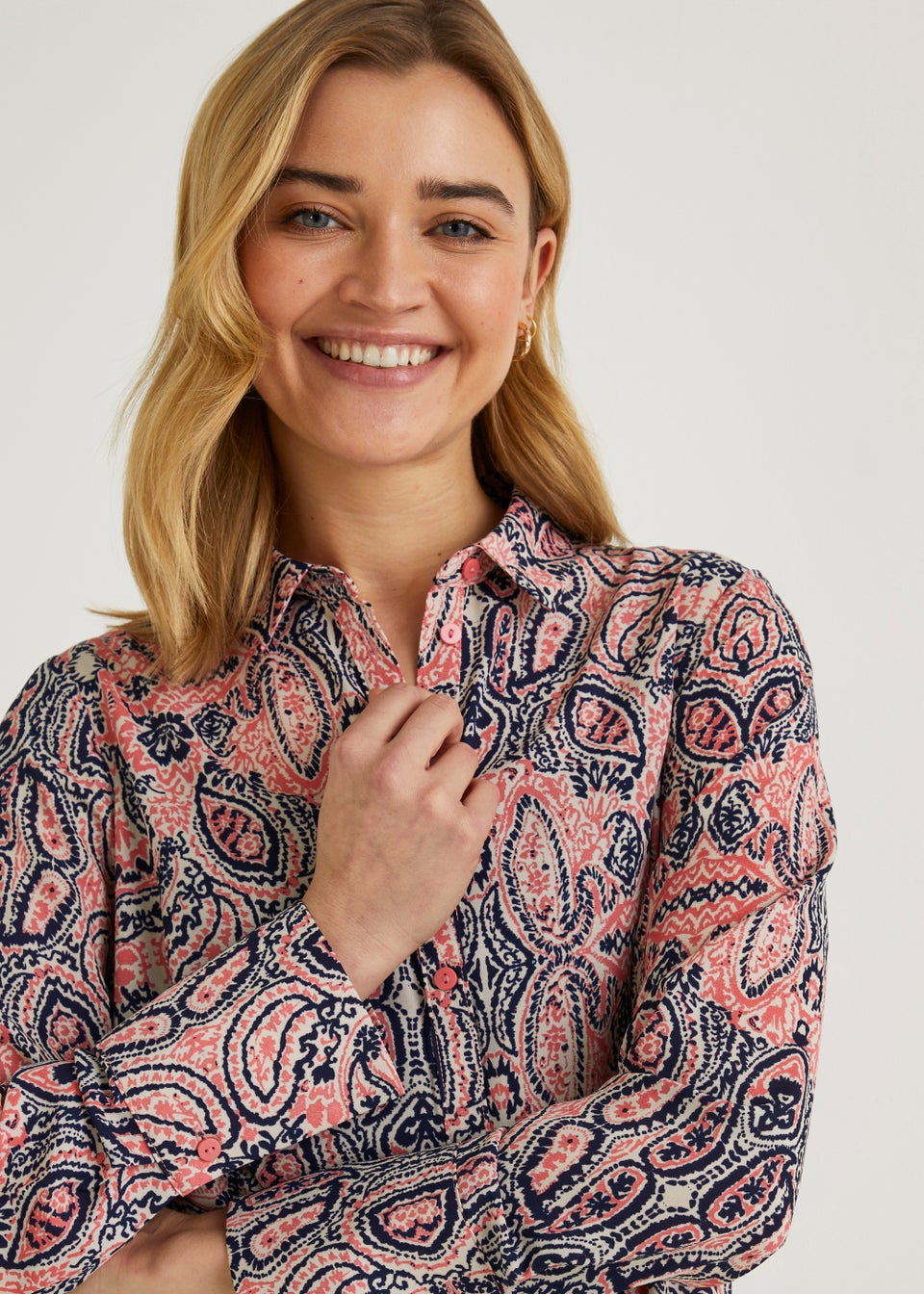 Navy & Pink Aztec Shirt