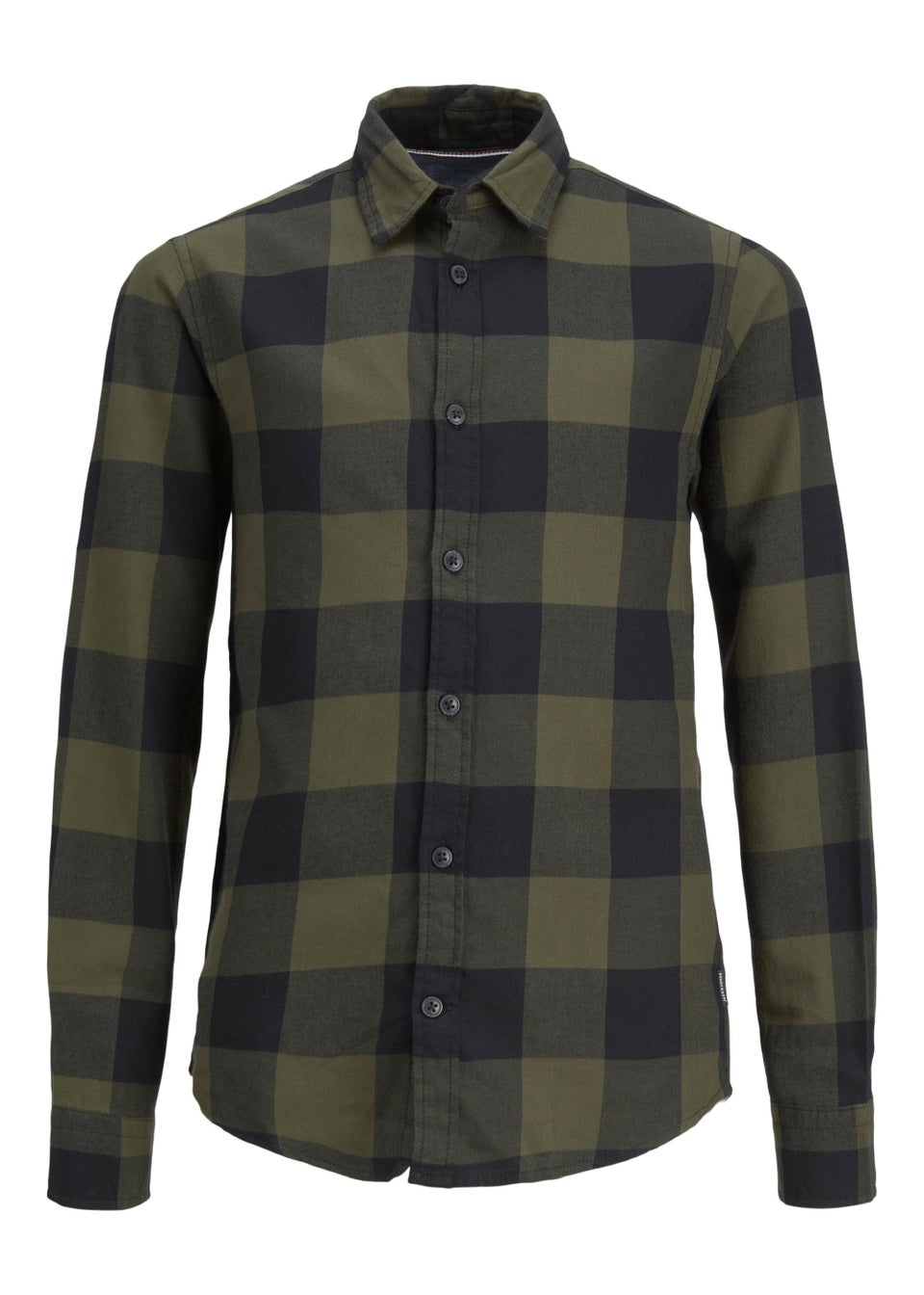 Jack & Jones Junior Green Gingham Twill Shirt (8-16yrs)