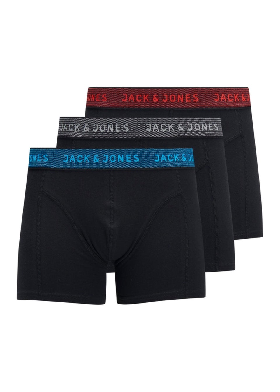 Jack & Jones Junior 3 Pack Waistband Trunks (8-14yrs) - Matalan