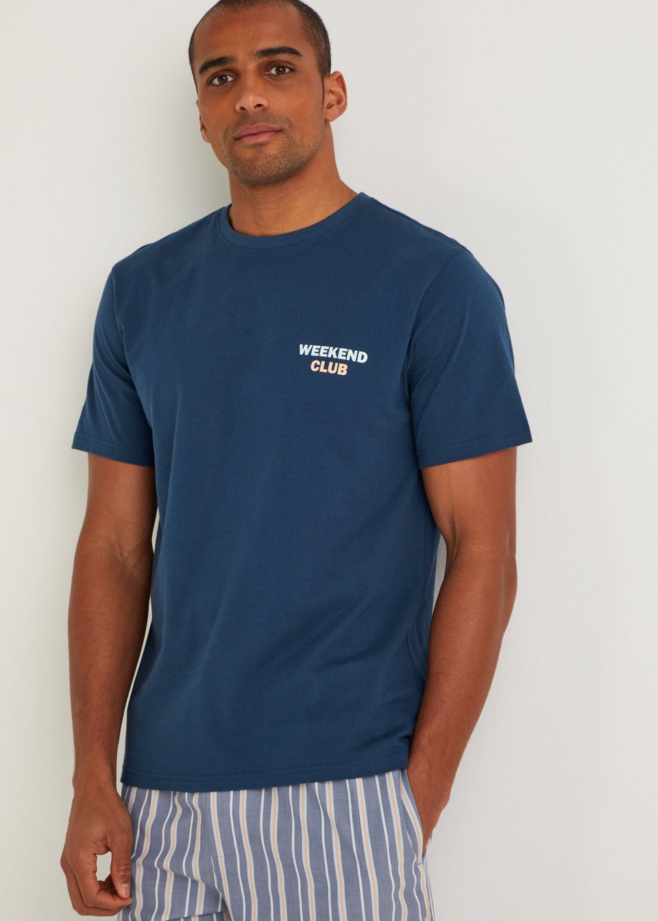 Navy Stripe Weekend Pyjama Set