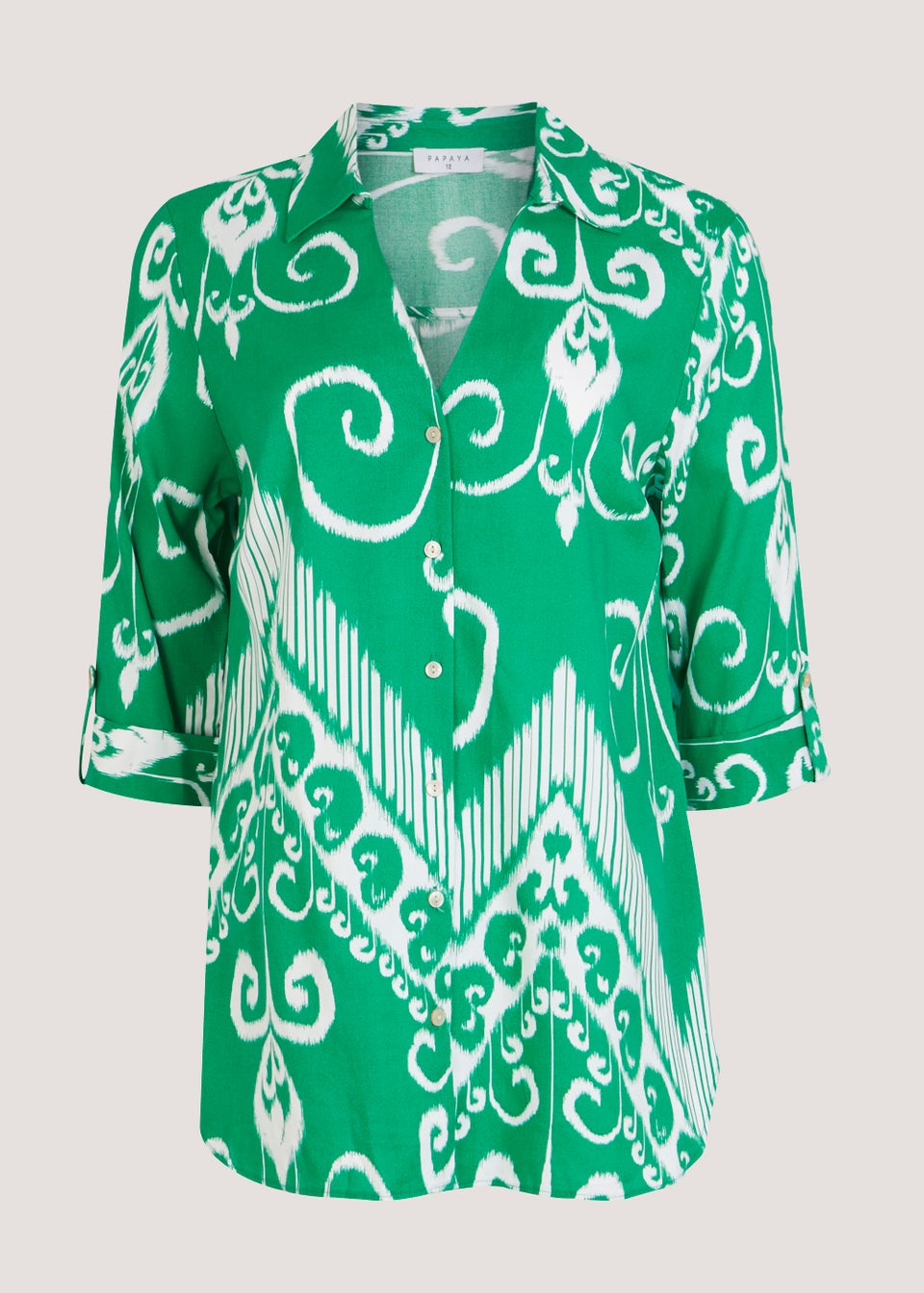 Green Abstract Print Shirt