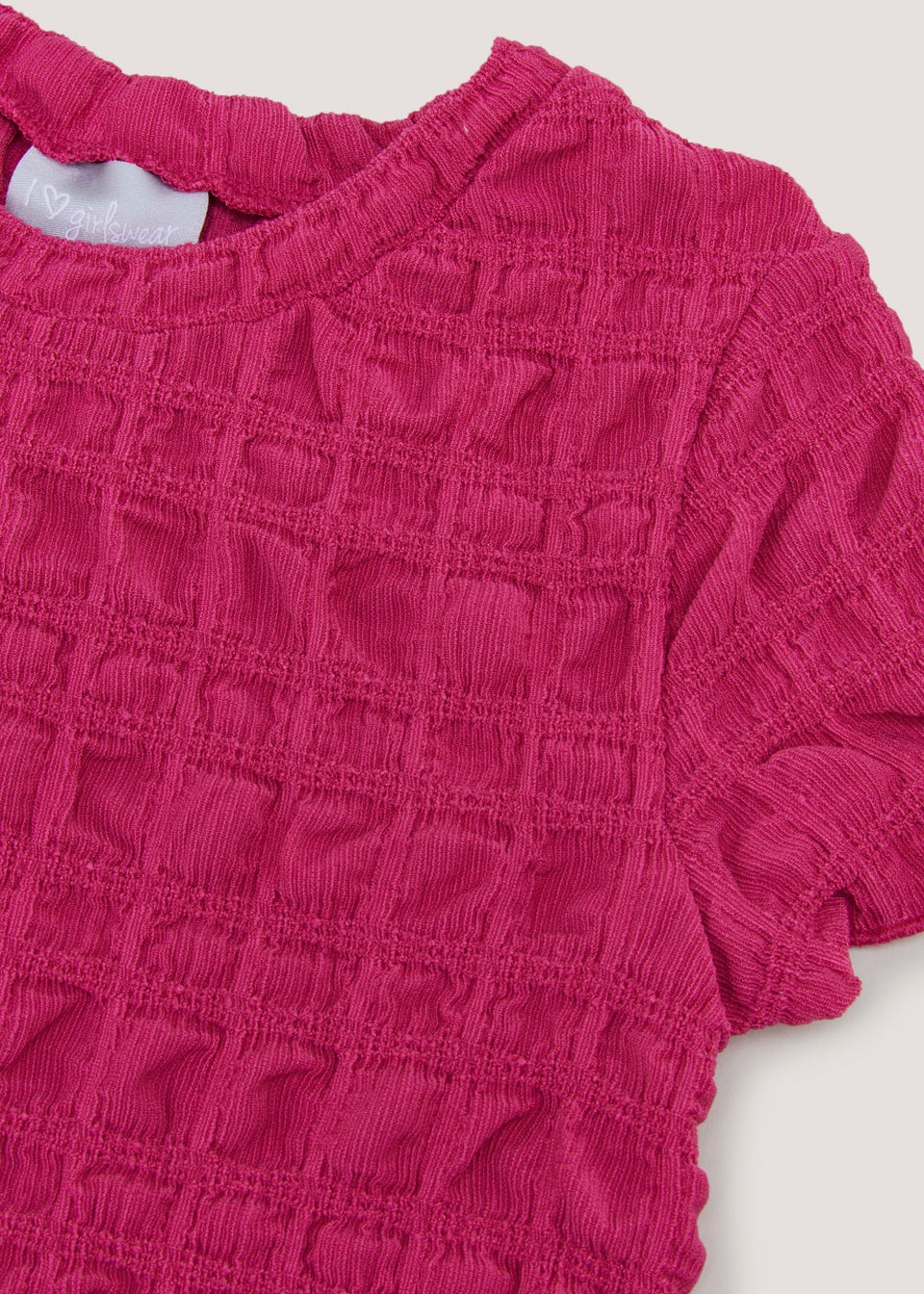 Girls Pink Bubble Top (4-13yrs)
