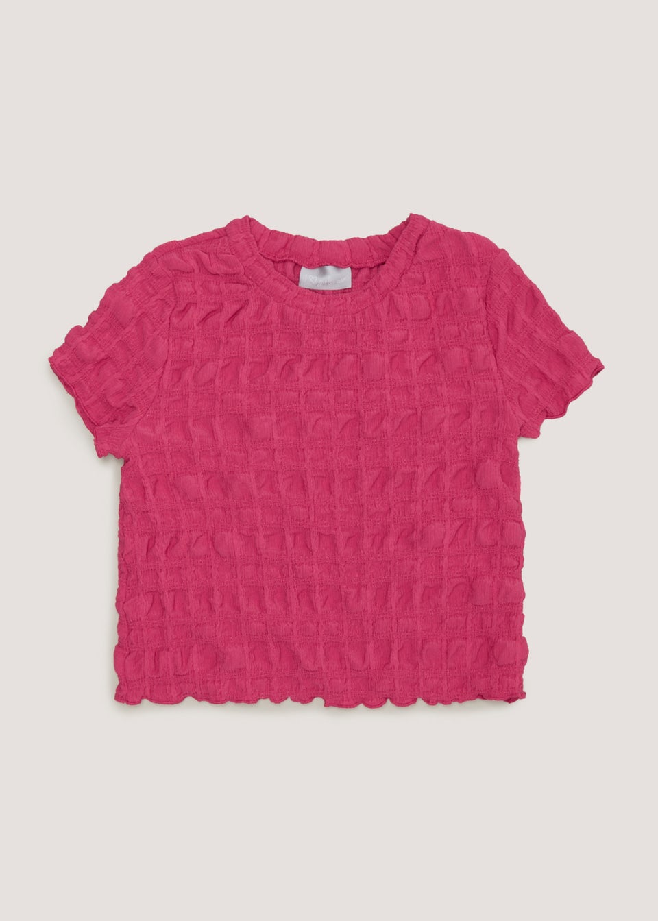 Girls Pink Bubble Top (4-13yrs)