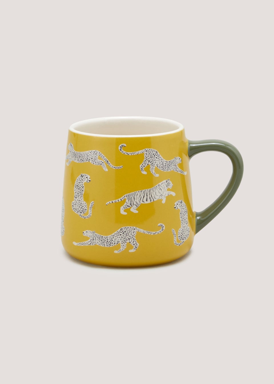 Yellow Leopard Print Mug Matalan