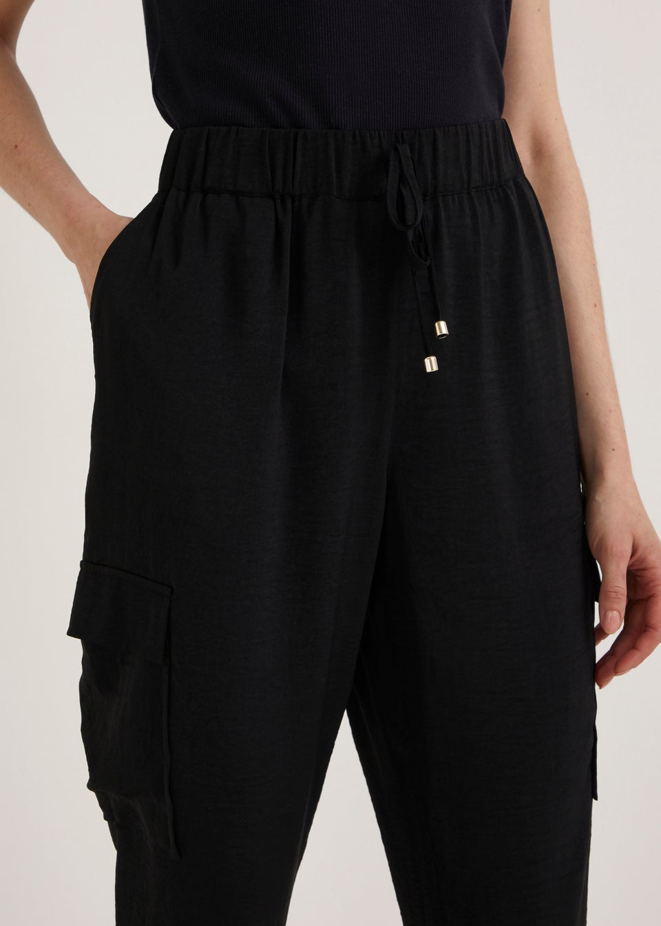 Black Cargo Joggers