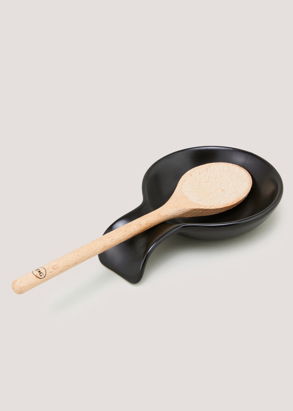 Black Spoon Rest (18cm x 12cm)