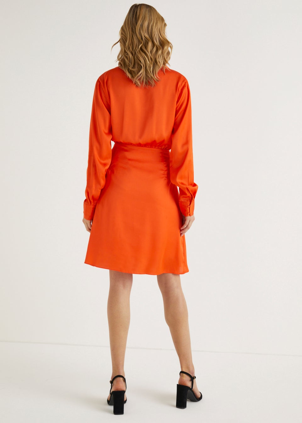 JDY Fifi Orange Long Sleeve Dress