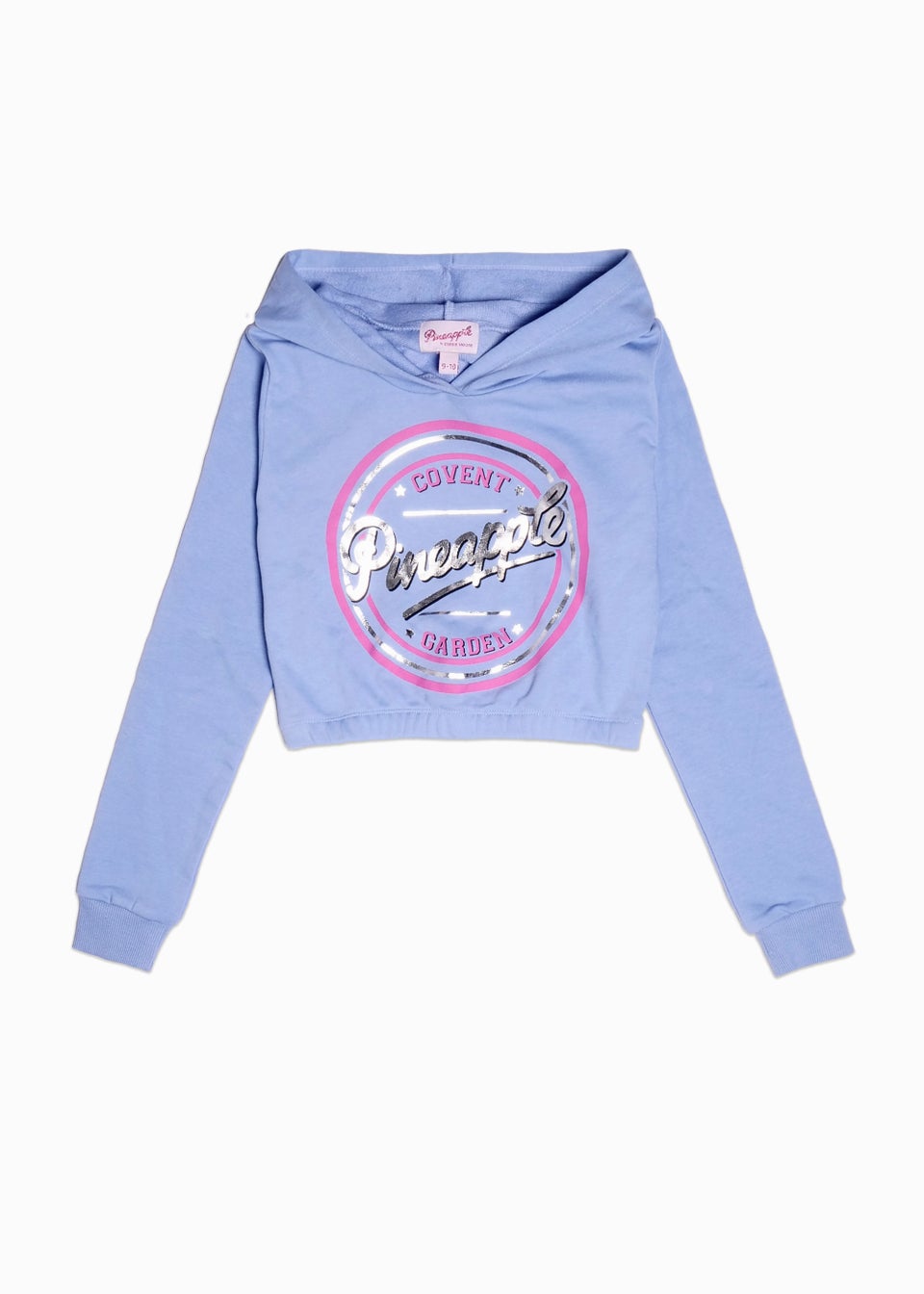Girls Pineapple Blue Logo Cropped Hoodie 5 13yrs Matalan