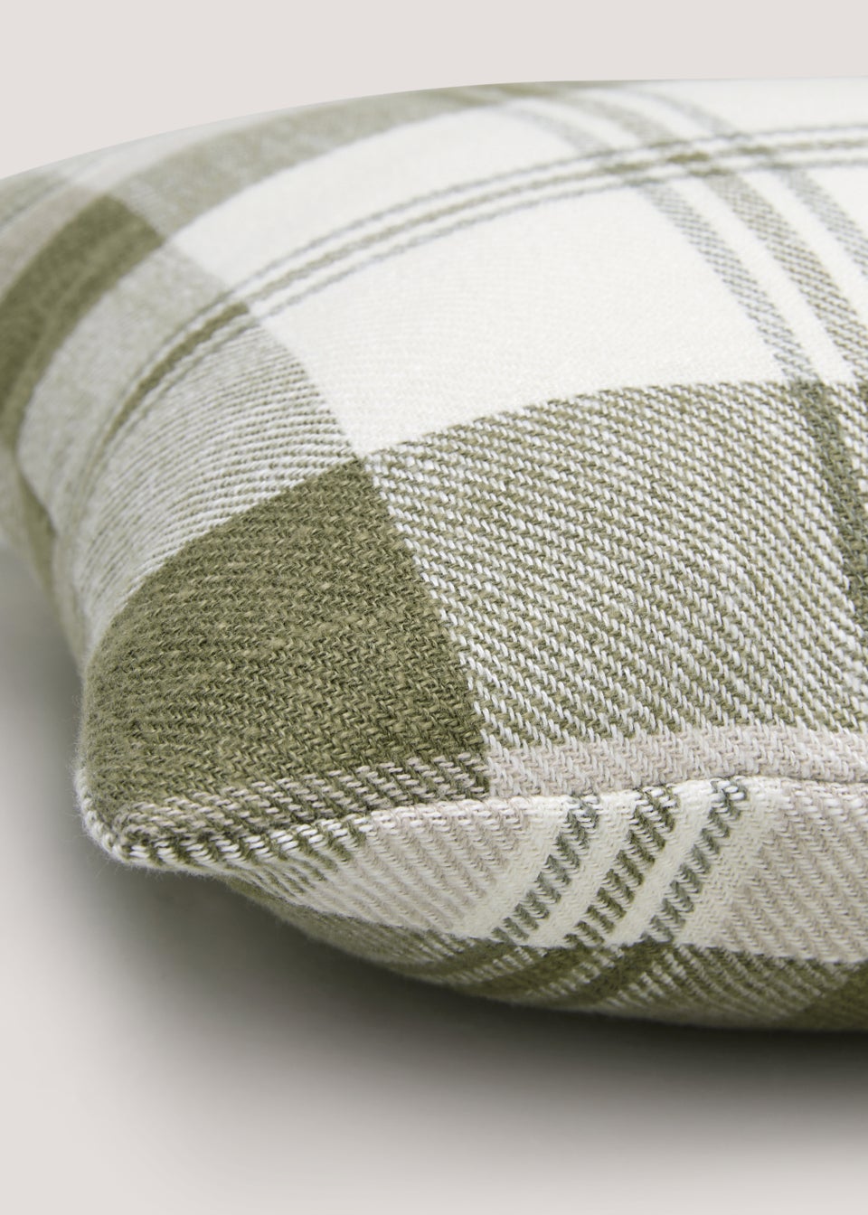 Green best sale checked cushions