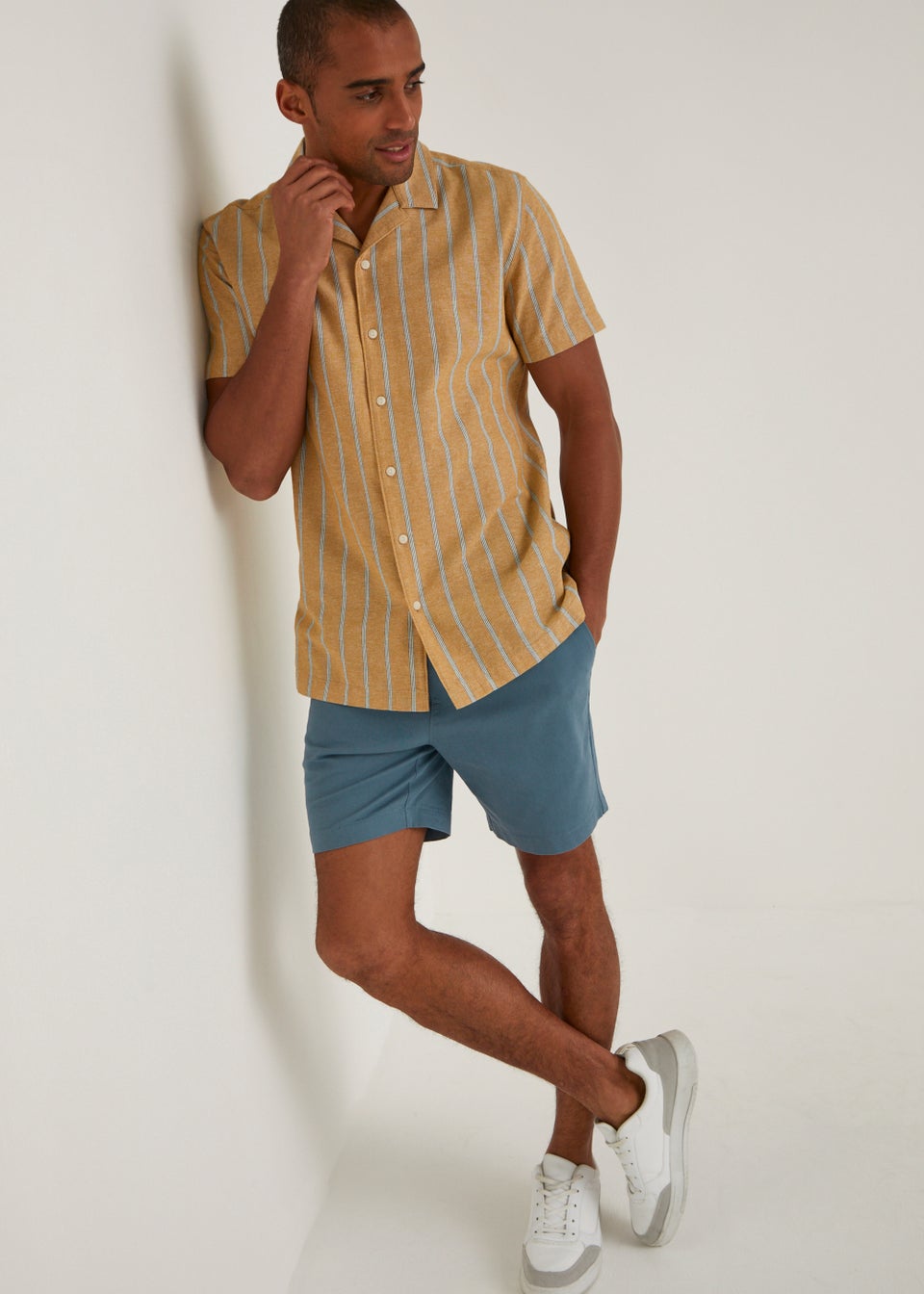 Blue Drawcord Chino Shorts