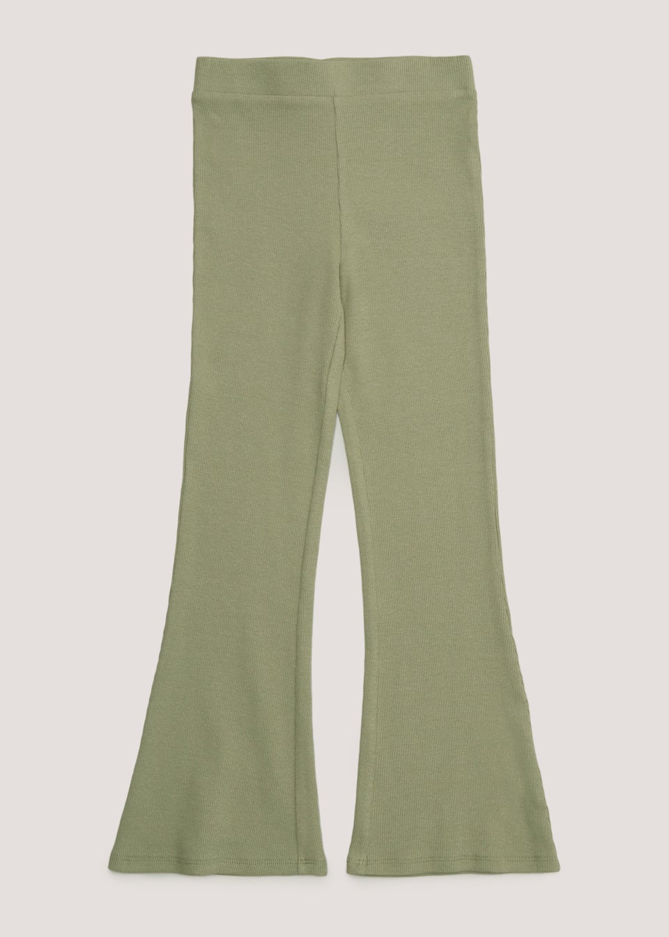 Girls Green Ribbed Flared Leggings (413yrs) Matalan