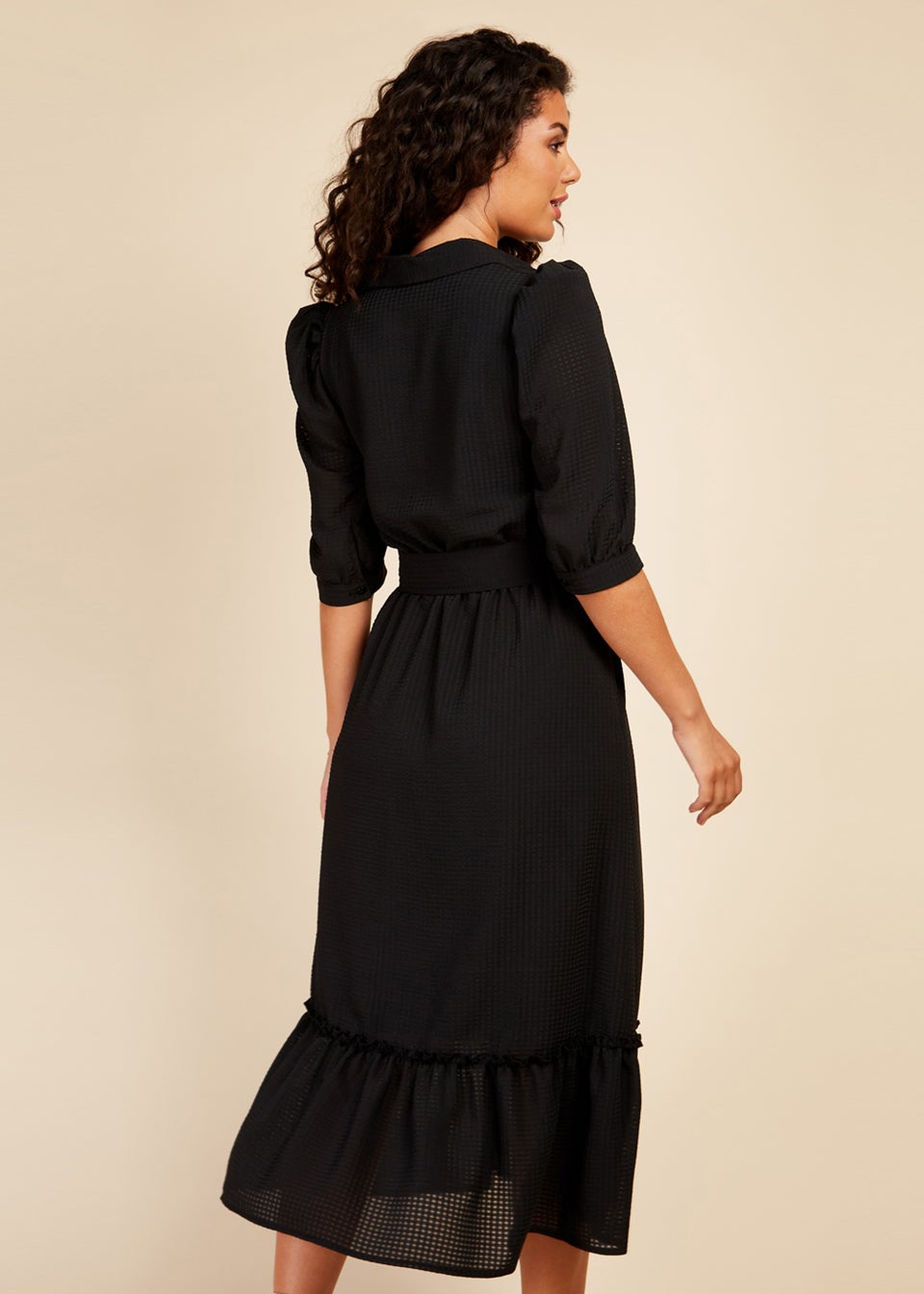 Little Mistress Seersucker Midaxi Shirt Dress - Matalan