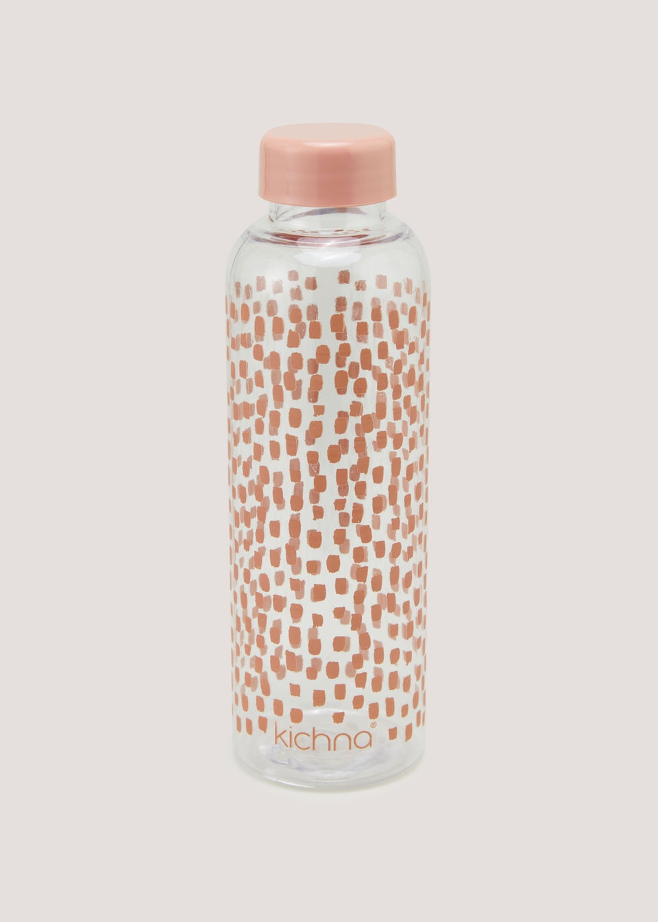 Pink Dash Print Water Bottle (21.5cm x 6.5cm)