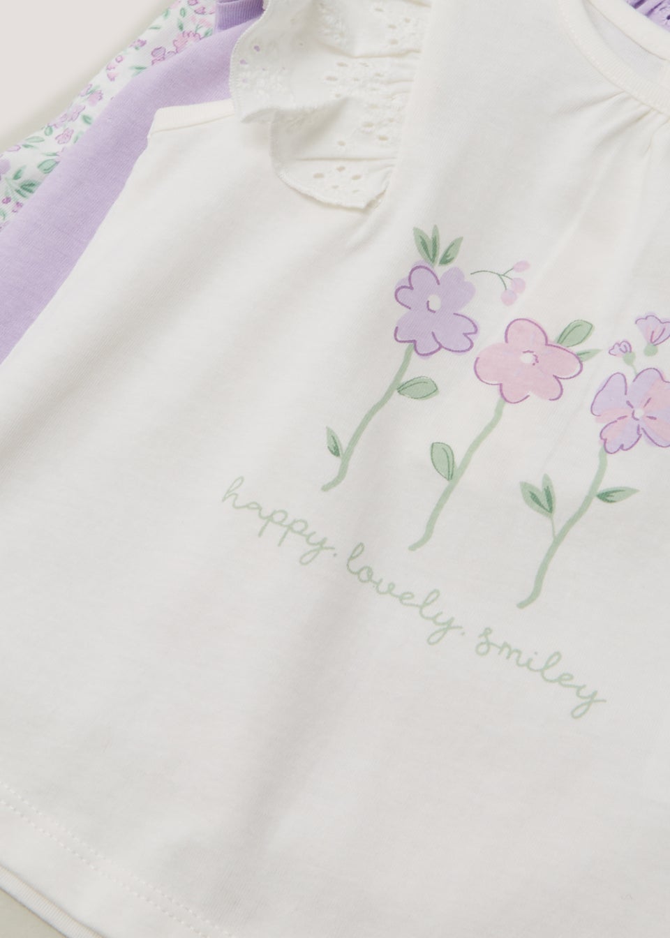 Baby 3 Pack Floral T-Shirts (Newborn-23mths)
