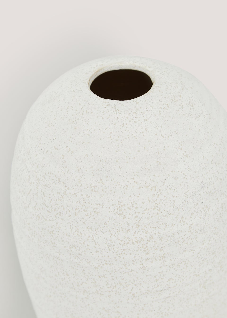 White Speckle Round Ceramic Vase (40cm)