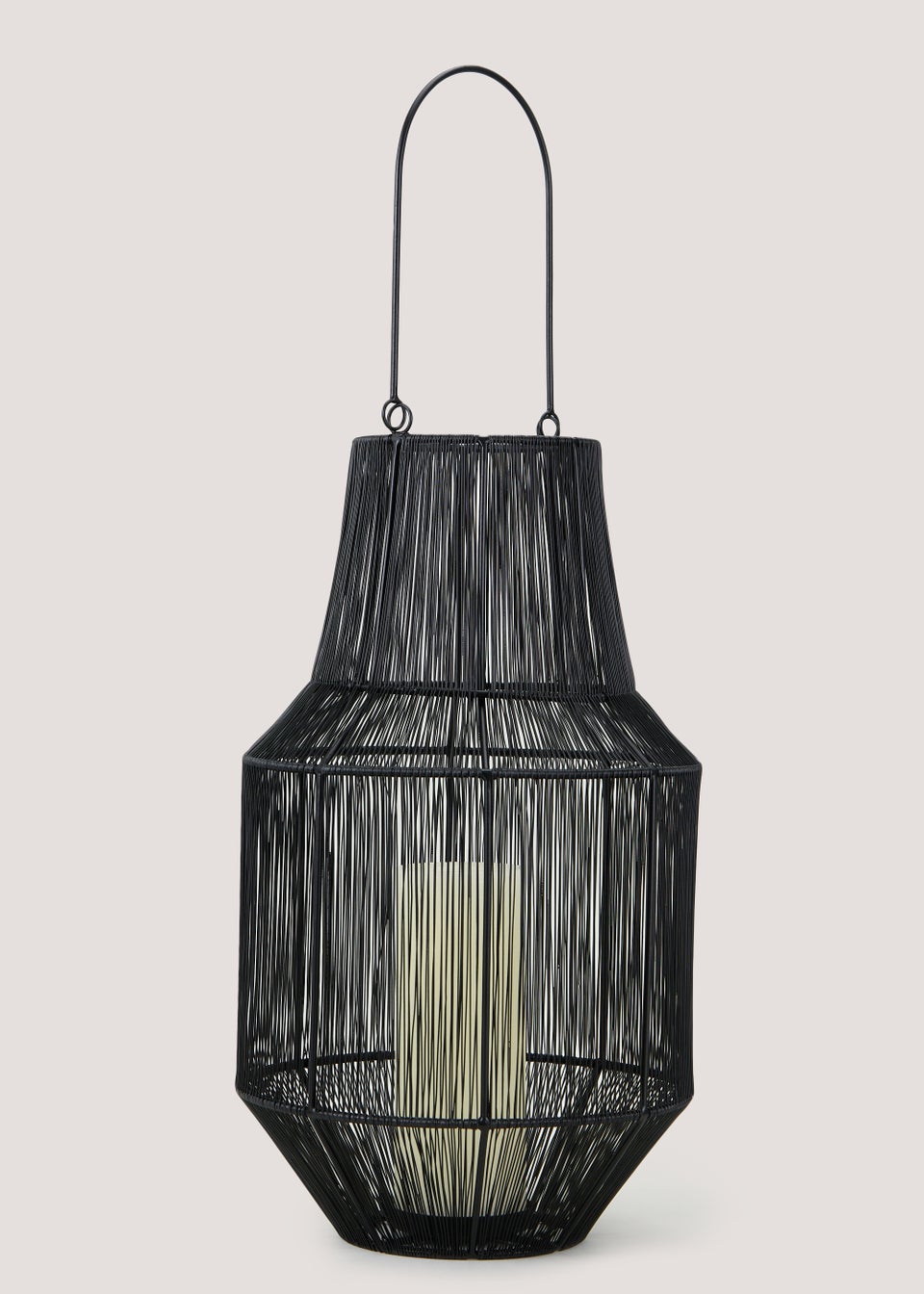Black Metal Wire Lantern (46cm)