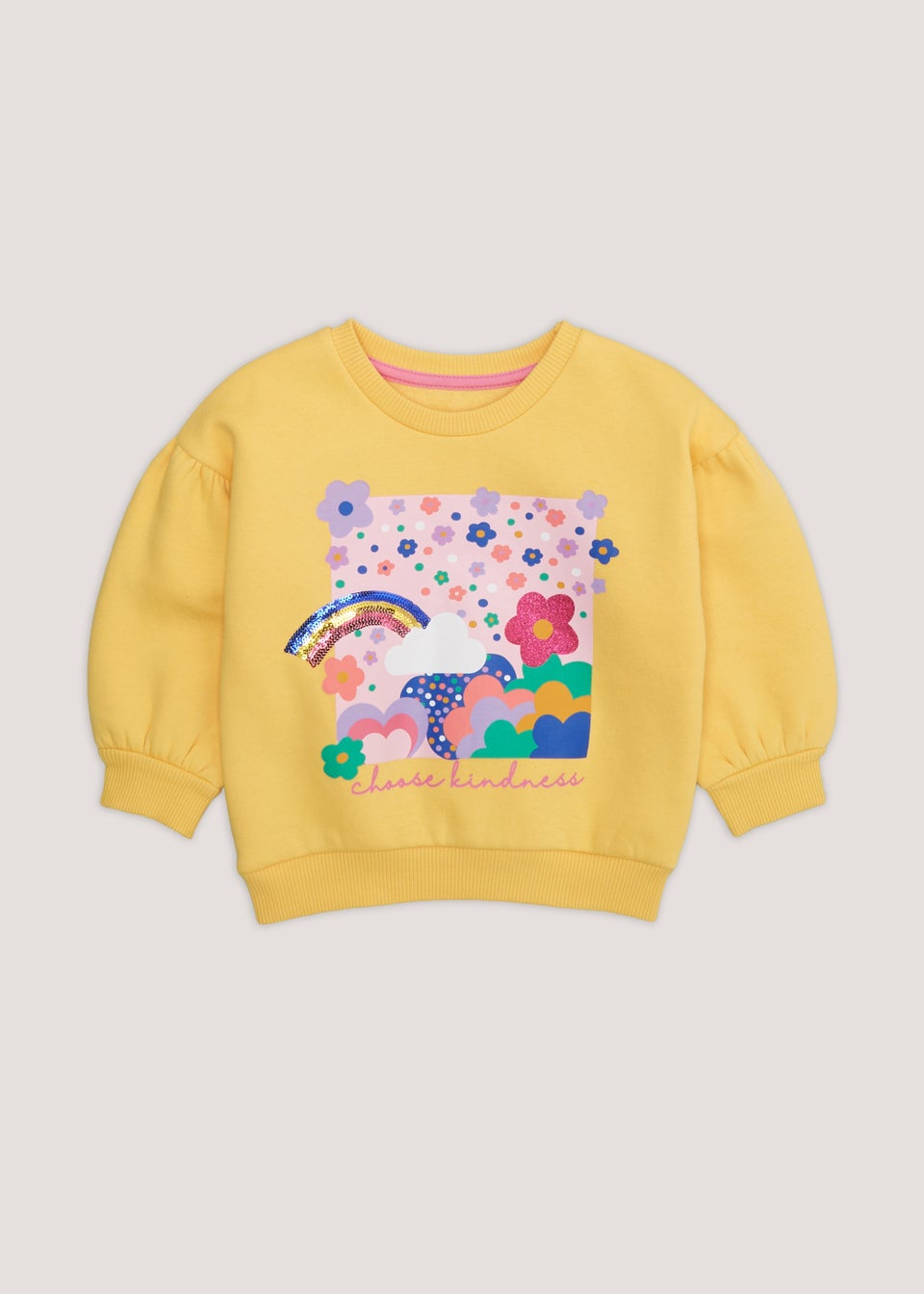 Girls Ochre Rainbow Print Sweatshirt (9mths-6yrs)