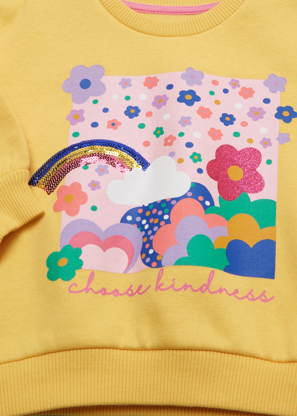 Girls Ochre Rainbow Print Sweatshirt (9mths6yrs) Matalan