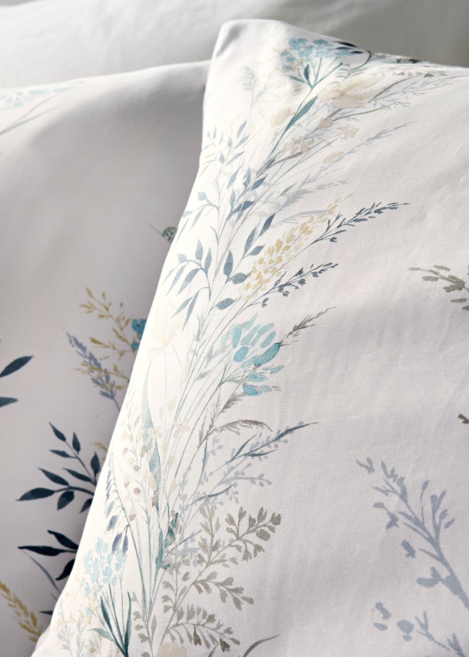 Grey Floral 100% Cotton Reversible Duvet Cover